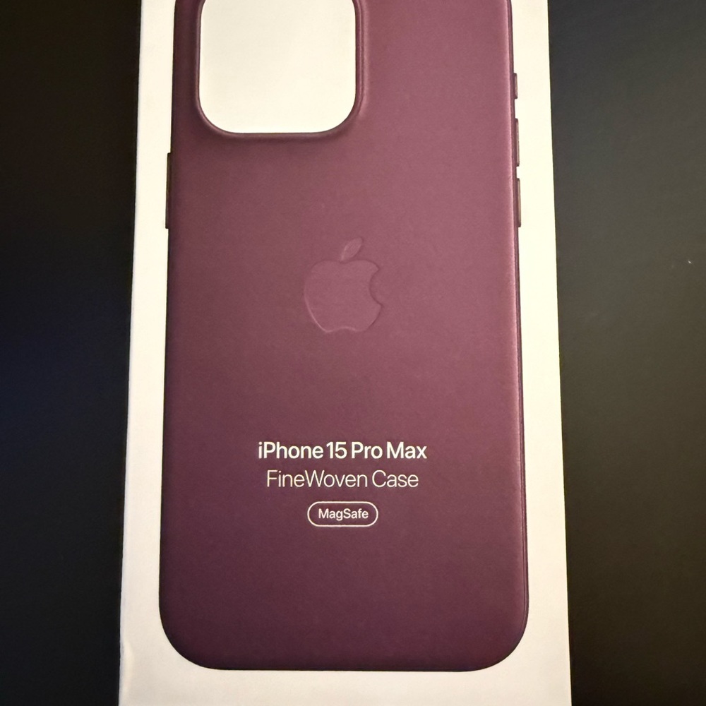 Apple Mulberry FineWoven Case for iPhone 15 Pro Max